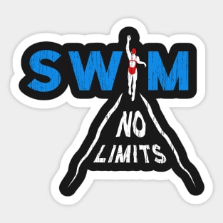 Swim Girl No Limits Sticker